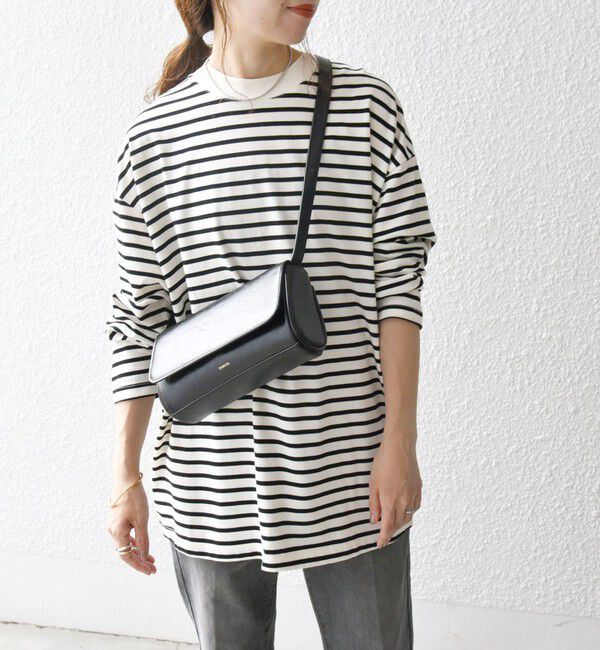 SHIPS any「SHIPS any:〈洗濯機可能〉マルチ ロングスリーブ ワイド TEE」|Tシャツ・カットソー|オフホワイト