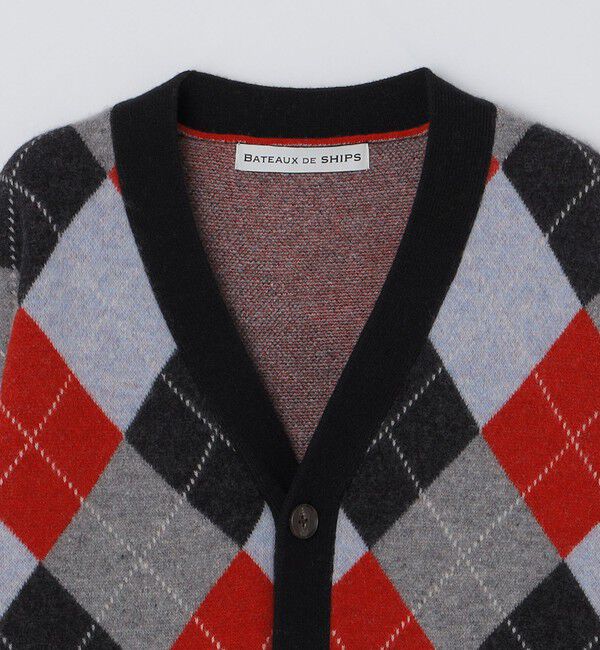 SHIPS「BATEAUX DE SHIPS: アーガイル ニット カーディガン」|カーディガン|