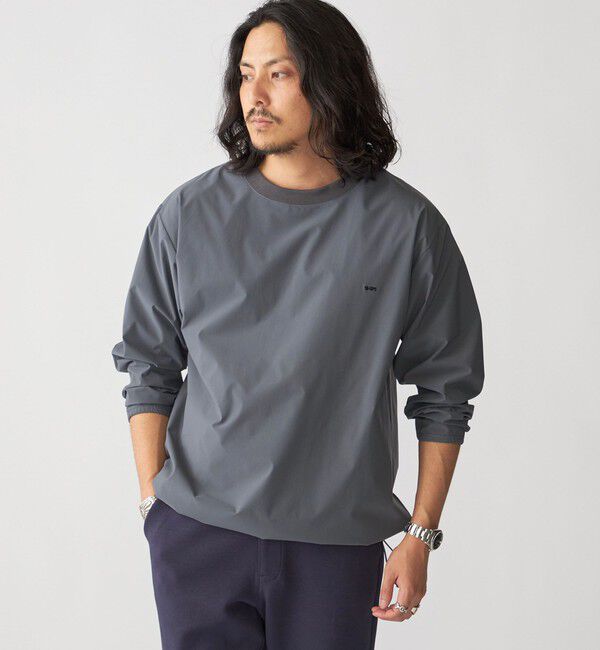 SHIPS「【WEB限定】SHIPS:〈撥水〉SOLOTEX(R) マイクロ SHIPSロゴ プルオーバーシャツ」|Tシャツ・カットソー|