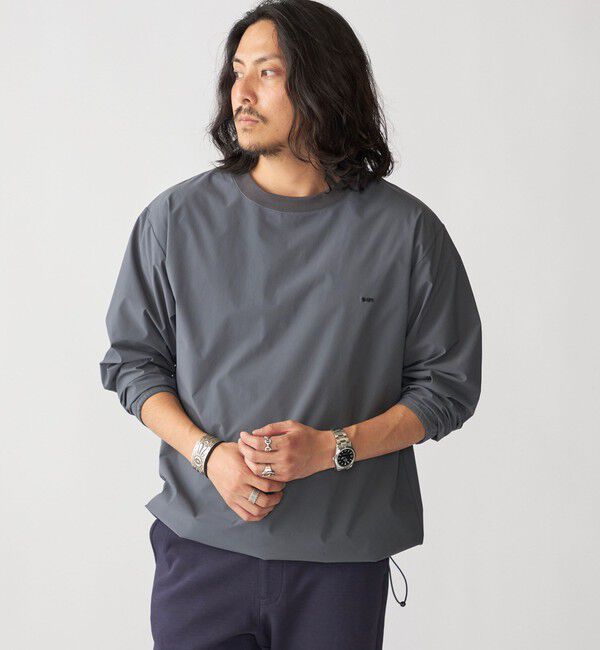 SHIPS「【WEB限定】SHIPS:〈撥水〉SOLOTEX(R) マイクロ SHIPSロゴ プルオーバーシャツ」|Tシャツ・カットソー|