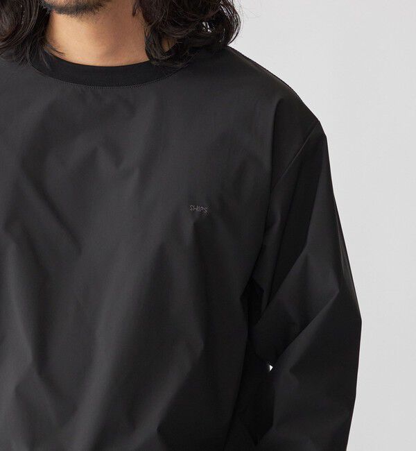 SHIPS「【WEB限定】SHIPS:〈撥水〉SOLOTEX(R) マイクロ SHIPSロゴ プルオーバーシャツ」|Tシャツ・カットソー|