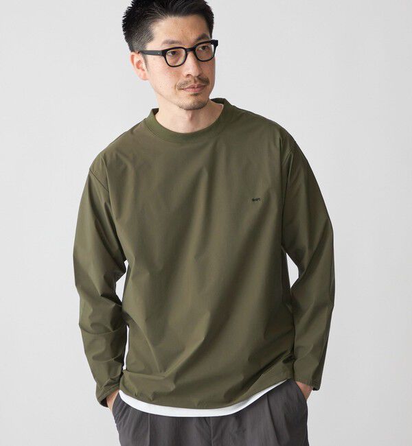 SHIPS「【WEB限定】SHIPS:〈撥水〉SOLOTEX(R) マイクロ SHIPSロゴ プルオーバーシャツ」|Tシャツ・カットソー|