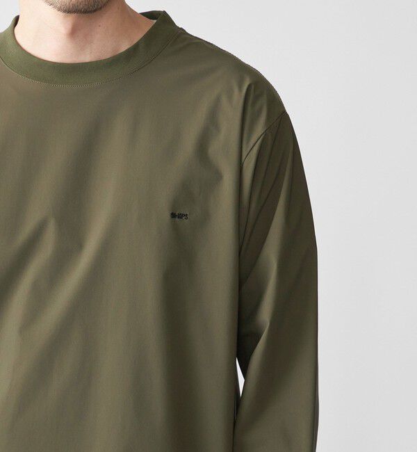 SHIPS「【WEB限定】SHIPS:〈撥水〉SOLOTEX(R) マイクロ SHIPSロゴ プルオーバーシャツ」|Tシャツ・カットソー|