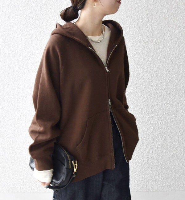 SHIPS any「《一部追加予約》SHIPS any:〈洗濯機可能〉USAコットン 裏起毛 ジップ スウェット パーカー」|パーカー|