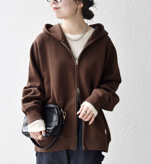 SHIPS any「《一部追加予約》SHIPS any:〈洗濯機可能〉USAコットン 裏起毛 ジップ スウェット パーカー」|パーカー|