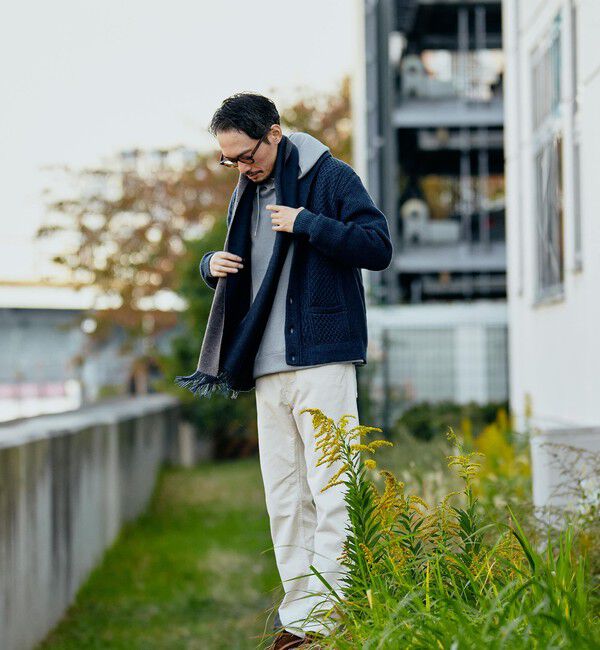 SHIPS「SHIPS:〈手洗い可能〉ウール コットン アラン ショールカラー カーディガン」|カーディガン|