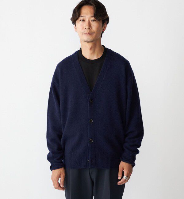 SHIPS「SHIPS:〈手洗い可能〉ソフト ウール Vネック ニット カーディガン（アンサンブル対応）」|カーディガン|ネイビー