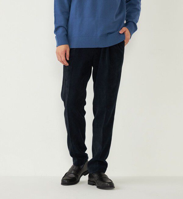 SHIPS Colors 「SHIPS Colors:〈手洗い可能/セットアップ対応〉ACTIVE CORDUROY パンツ」|スラックス|ネイビー