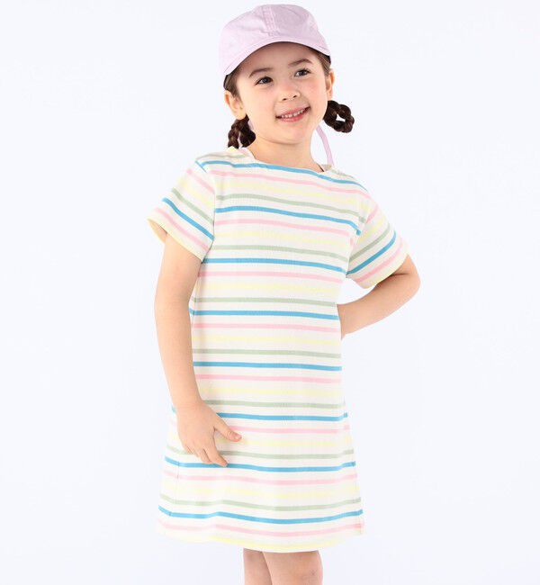 SHIPS KIDS「SHIPS KIDS:100～130cm / ボーダー ワンピース」|ワンピース|