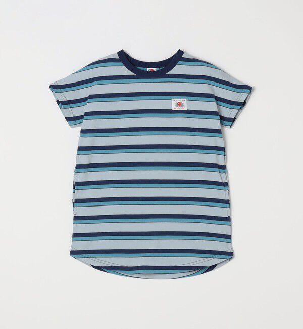 SHIPS any「FRUIT OF THE LOOM: 刺繍 ロゴ カラー ボーダー ワンピース<KIDS>」|ワンピース|