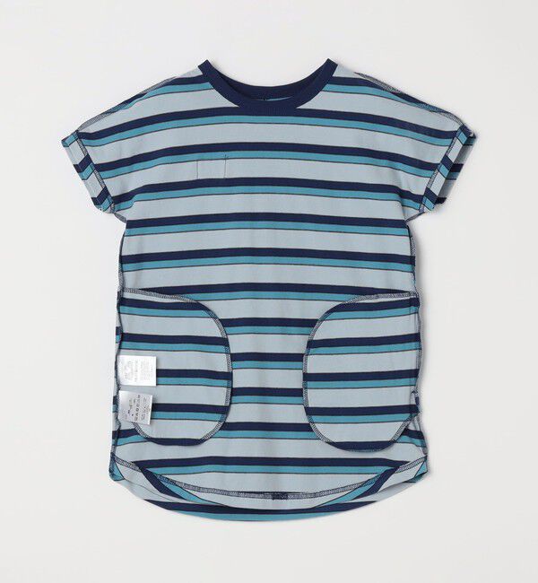 SHIPS any「FRUIT OF THE LOOM: 刺繍 ロゴ カラー ボーダー ワンピース<KIDS>」|ワンピース|