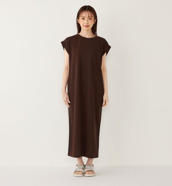 SHIPS Colors 「SHIPS Colors:〈手洗い可能〉カットジョーゼット サイドライン ワンピース」|ワンピース|