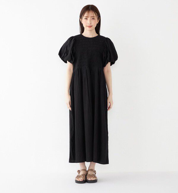 SHIPS Colors 「SHIPS Colors:〈手洗い可能〉キュプラコットン シャーリング ワンピース」|ワンピース|