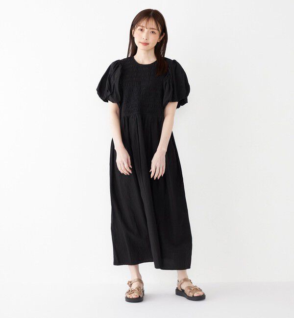 SHIPS Colors 「SHIPS Colors:〈手洗い可能〉キュプラコットン シャーリング ワンピース」|ワンピース|