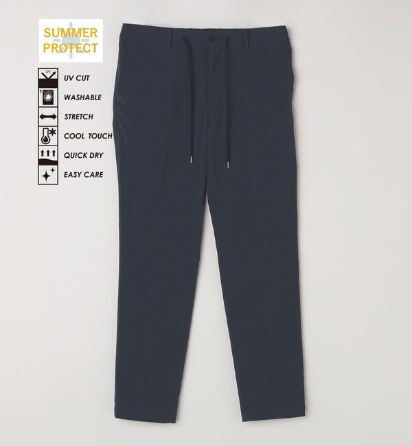 SHIPS Colors 「SHIPS Colors:〈UVカット・接触冷感・速乾・洗濯機可能〉サマープロテクト スラックス」|スラックス|ネイビー