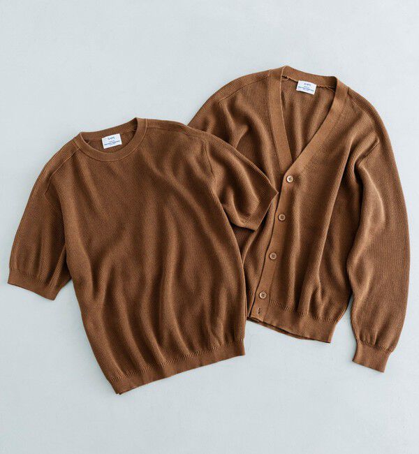 SHIPS「SHIPS: 奥山メリヤス Vネック カーディガン」|カーディガン|