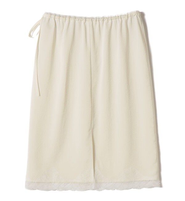 SHIPS for women「《予約》〈洗濯機可能〉ダル サテン 裾 レース スカート」|スカート|