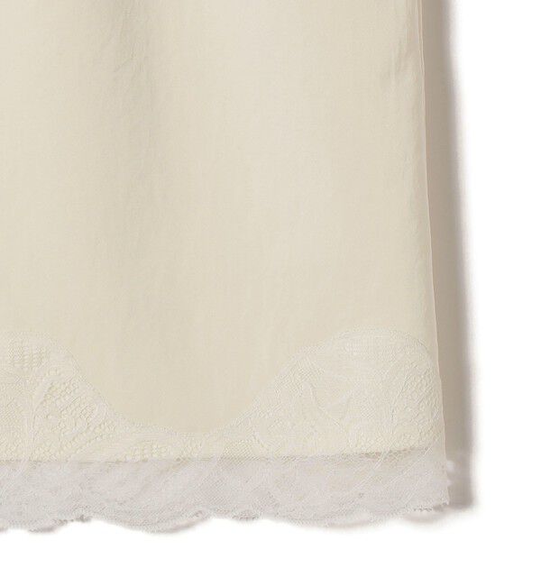 SHIPS for women「《予約》〈洗濯機可能〉ダル サテン 裾 レース スカート」|スカート|