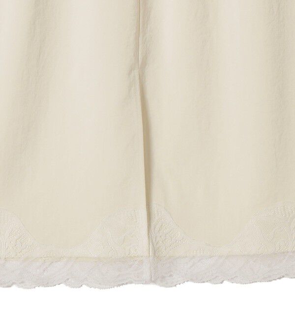 SHIPS for women「《予約》〈洗濯機可能〉ダル サテン 裾 レース スカート」|スカート|