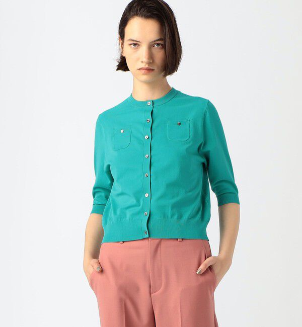 CABAN ハーフスリーブポケットカーディガン CABaN（キャバン） ニット セーター ファインポリエステル ハーフ