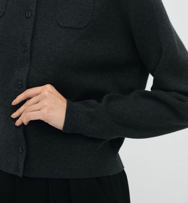 CABaN「コットンカシミヤ クルーネックカーディガン」|カーディガン|