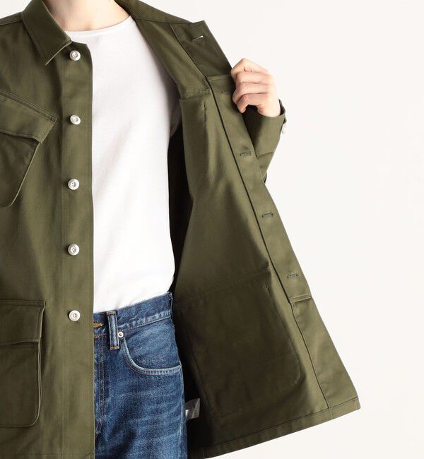 Edition「ヴィンテージバックサテン サファリジャケット」|ブルゾン・スタジャン|