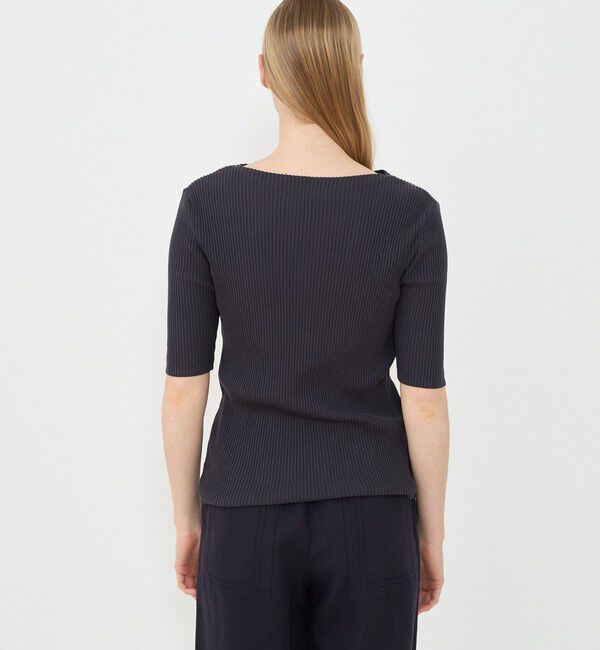 GALERIE VIE「ギザコットンリブ オーバルネックプルオーバー」|ニット・セーター|