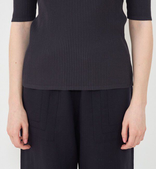 GALERIE VIE「ギザコットンリブ オーバルネックプルオーバー」|ニット・セーター|