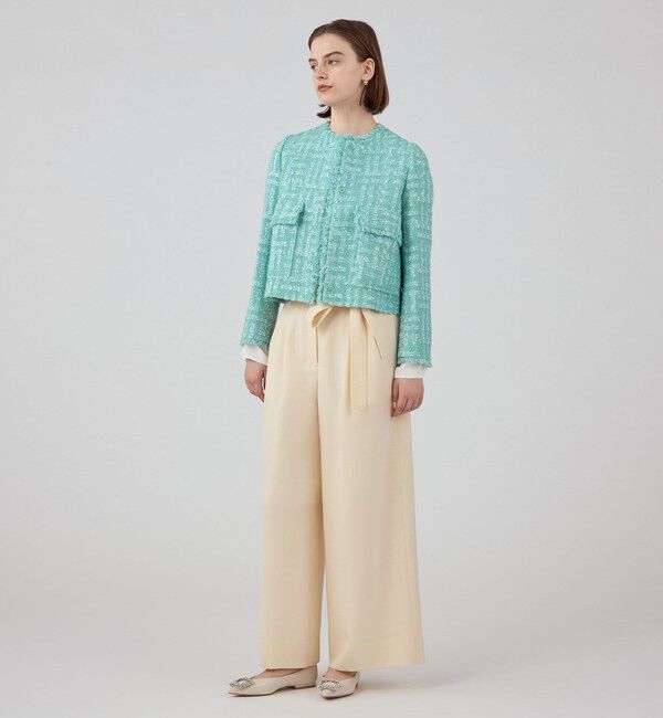 Ballsey「Jade vine クルーネックジャケット」|ノーカラージャケット|