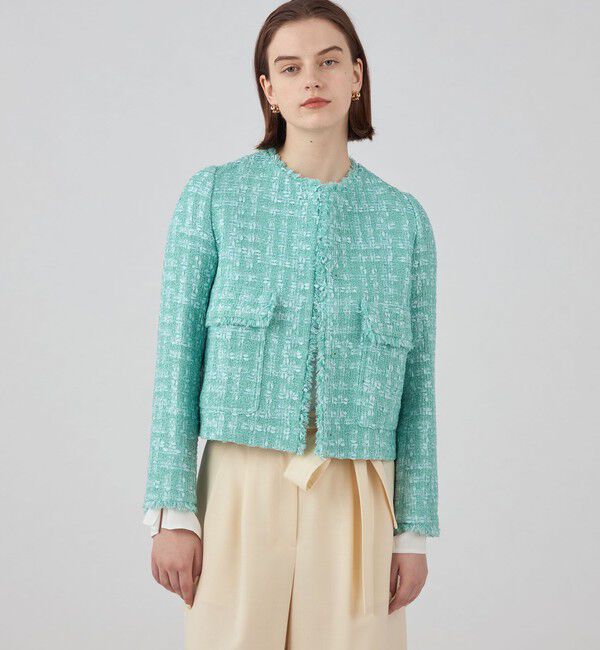 Ballsey「Jade vine クルーネックジャケット」|ノーカラージャケット|