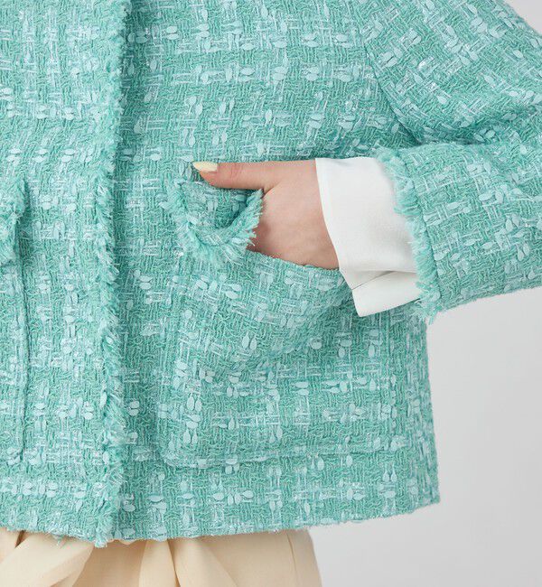 Ballsey「Jade vine クルーネックジャケット」|ノーカラージャケット|