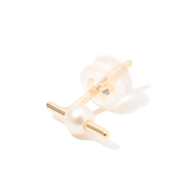 TOMORROWLAND GOODS「Hirotaka Akoya Pearl Bar ピアス」|ピアス|92 ゴールド系
