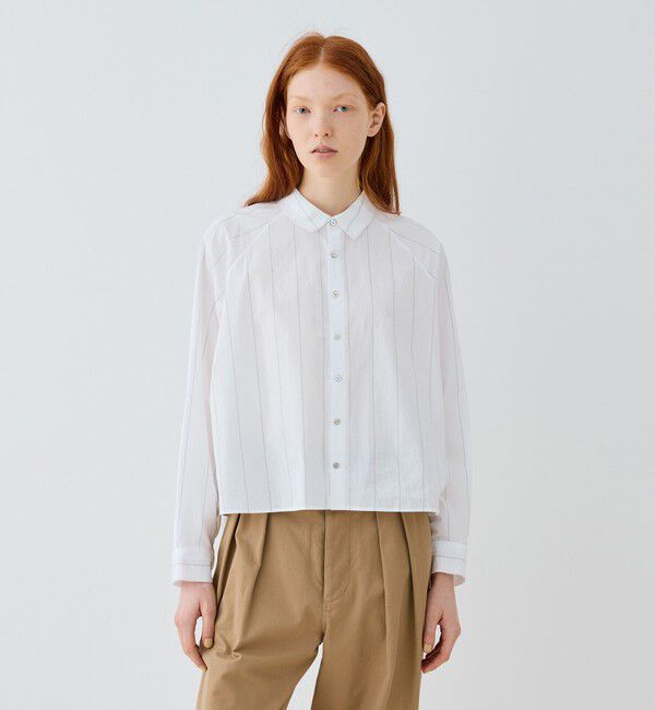 GALERIE VIE「コットン ラグランスリーブ ワイドシャツ」|シャツ・ブラウス|