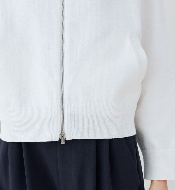 GALERIE VIE「ウェーブコットン ジップアップブルゾン」|カーディガン|