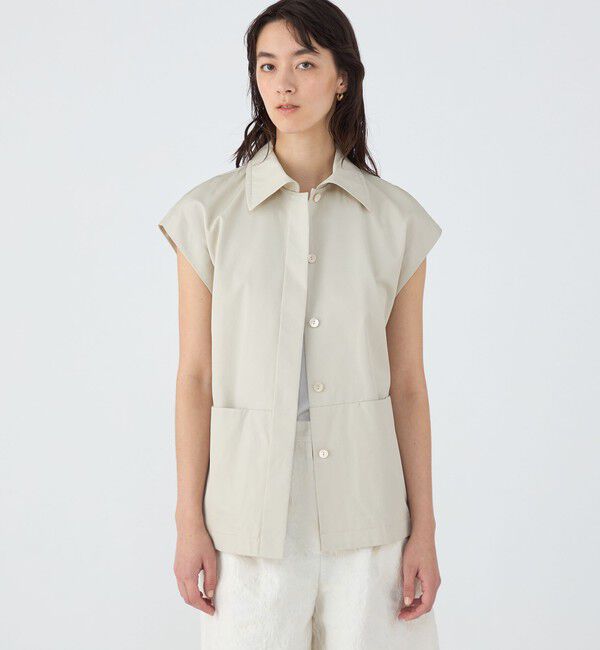 TOMORROWLAND collection「コットンギャバジン ワイドカラージレ」|ベスト・ジレ|