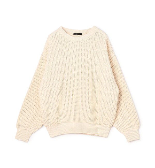 GALERIE VIE「フィッシャーマンズリブ クルーネックプルオーバー」|ニット・セーター|11 ホワイト