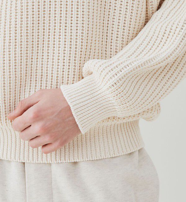 GALERIE VIE「フィッシャーマンズリブ クルーネックプルオーバー」|ニット・セーター|