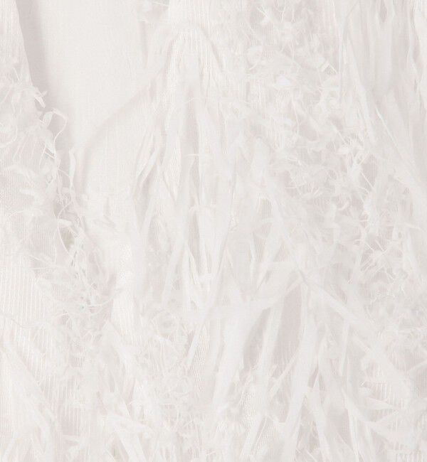 DES PRES「ホワイトフリンジジャカード フレンチスリーブベスト」|ベスト・ジレ|