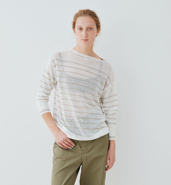 GALERIE VIE「リネンコード バスクプルオーバーニット」|ニット・セーター|