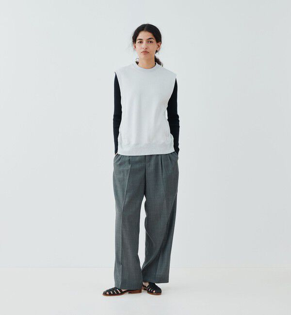 GALERIE VIE「ラメウラケ クルーネックベスト」|スウェット・ジャージ|