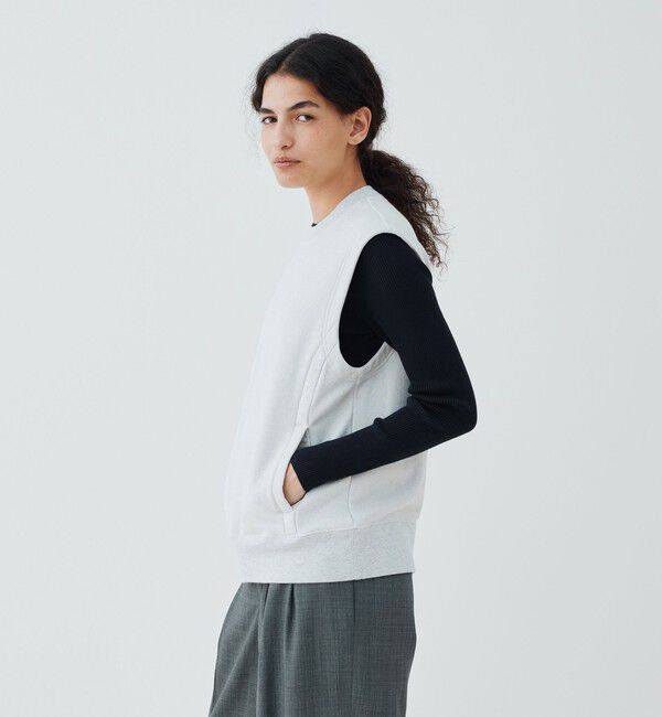 GALERIE VIE「ラメウラケ クルーネックベスト」|スウェット・ジャージ|