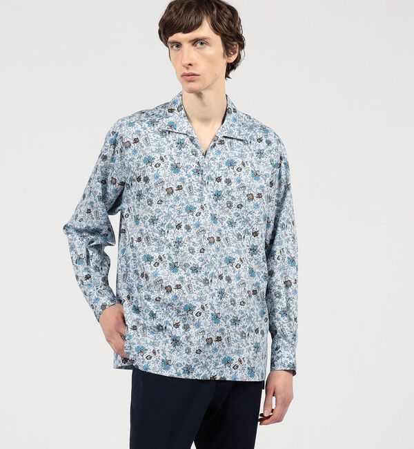 TOMORROWLAND MENS「コットンシルク フラワープリント プルオーバーシャツ」|シャツ・ブラウス|