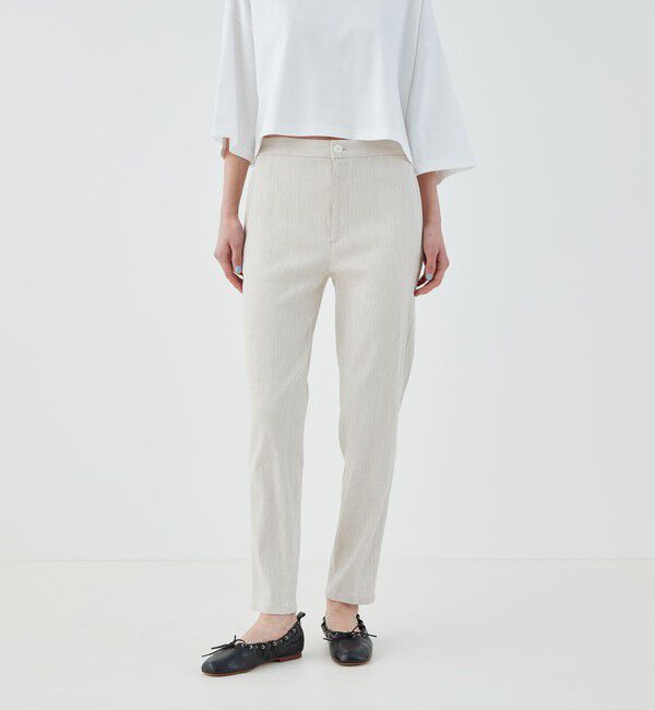 GALERIE VIE「コットンリネンビスコース ストレッチ イージースリムパンツ」|その他|