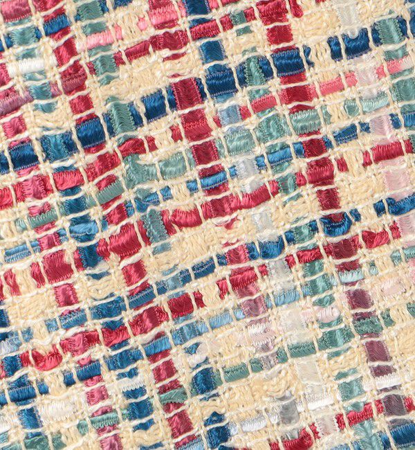 Ballsey「モザイクツイード ショートクルージャケット」|ノーカラージャケット|