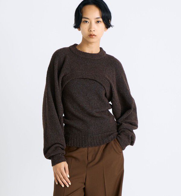 Edition「ウールブークレー クロップドニット」|ニット・セーター|