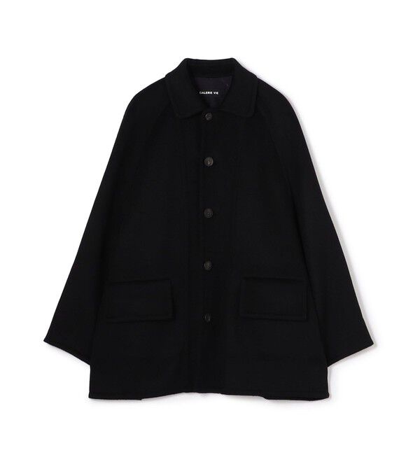 GALERIE VIE「ウールダブルフェイス ステンカラーコート」|ステンカラーコート|19 ブラック
