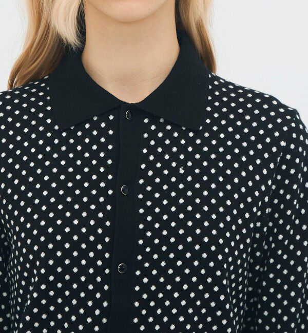 CaBAN ドット柄ポケカーデ CABaN（キャバン） カーディガン コットンカシミヤ ドットジャカード