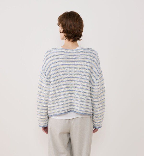 GALERIE VIE「バンピーボーダー ボートネックプルオーバー」|ニット・セーター|