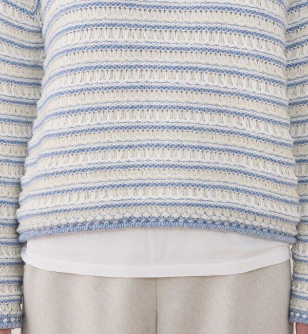 GALERIE VIE「バンピーボーダー ボートネックプルオーバー」|ニット・セーター|