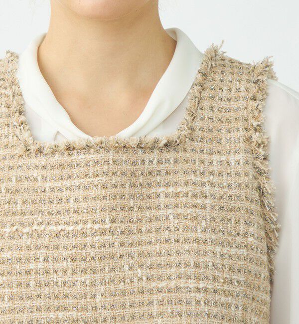 Ballsey「【WEB先行予約】ぺぺローニツイード 2-wayフレアトップス」|ベスト・ジレ|